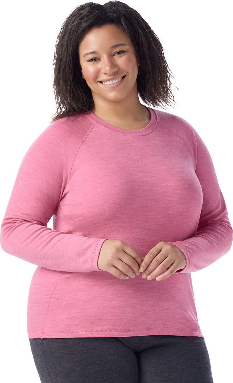 Classic Thermal Merino 250 Base Layer Crew Plus - Womens - Garden Pink Heather 2