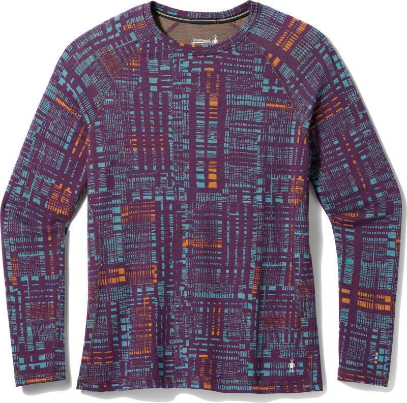 Classic Thermal Merino 250 Base Layer Crew Plus - Womens - Purple Iris Digi Plaid 1