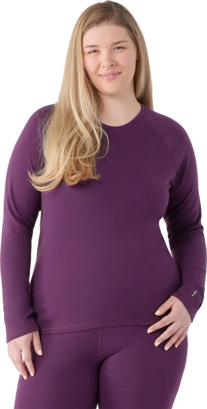 Classic Thermal Merino 250 Base Layer Crew Plus - Womens - Purple Iris Heather 2