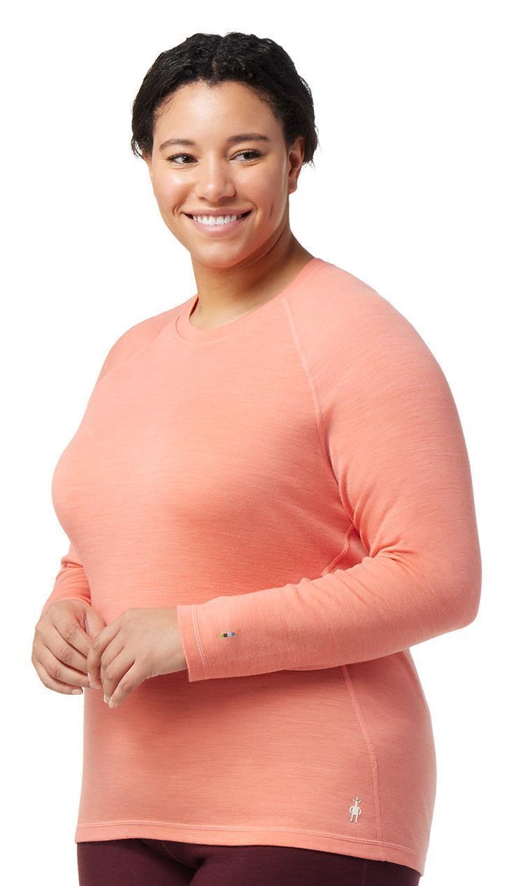 Classic Thermal Merino 250 Base Layer Crew Plus - Womens - Sunset Coral Heather 2