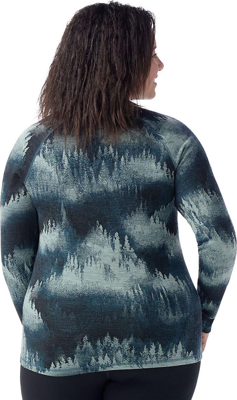 Classic Thermal Merino 250 Base Layer Crew Plus - Womens - Twilight Foggy Pines 1