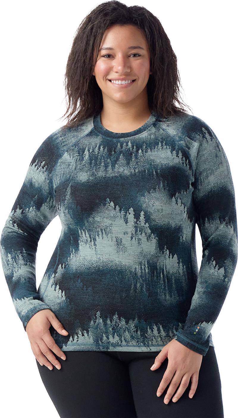 Classic Thermal Merino 250 Base Layer Crew Plus - Womens - Twilight Foggy Pines 2