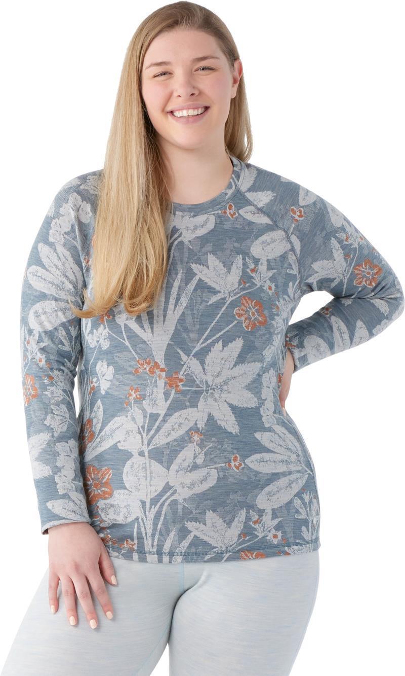 Classic Thermal Merino 250 Base Layer Crew Plus - Womens - Winter Sky Floral 2