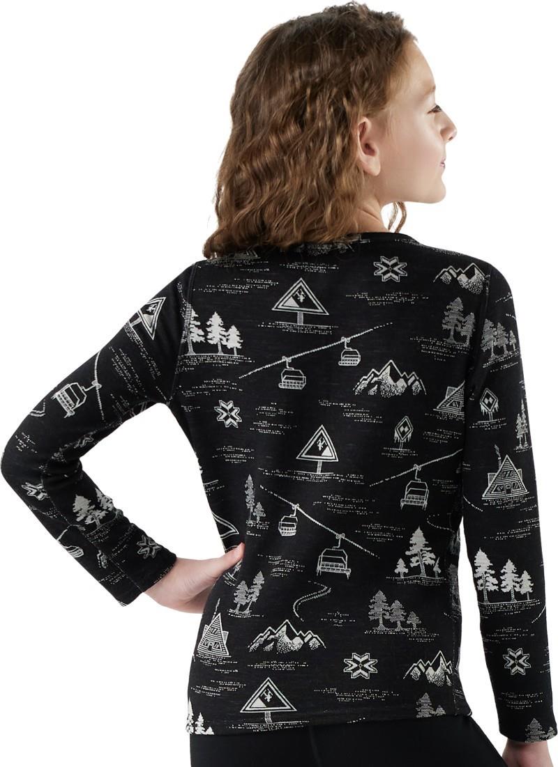 Classic Thermal Merino 250 Base Layer Crew - Kids - black ski day 1