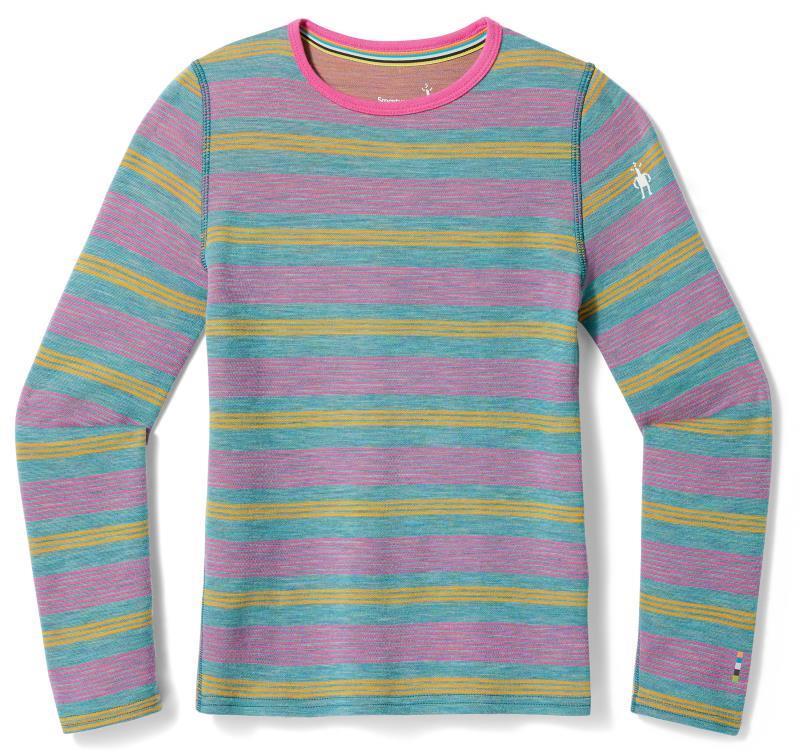 Classic Thermal Merino 250 Base Layer Crew - Kids - cascade multi stripe 1