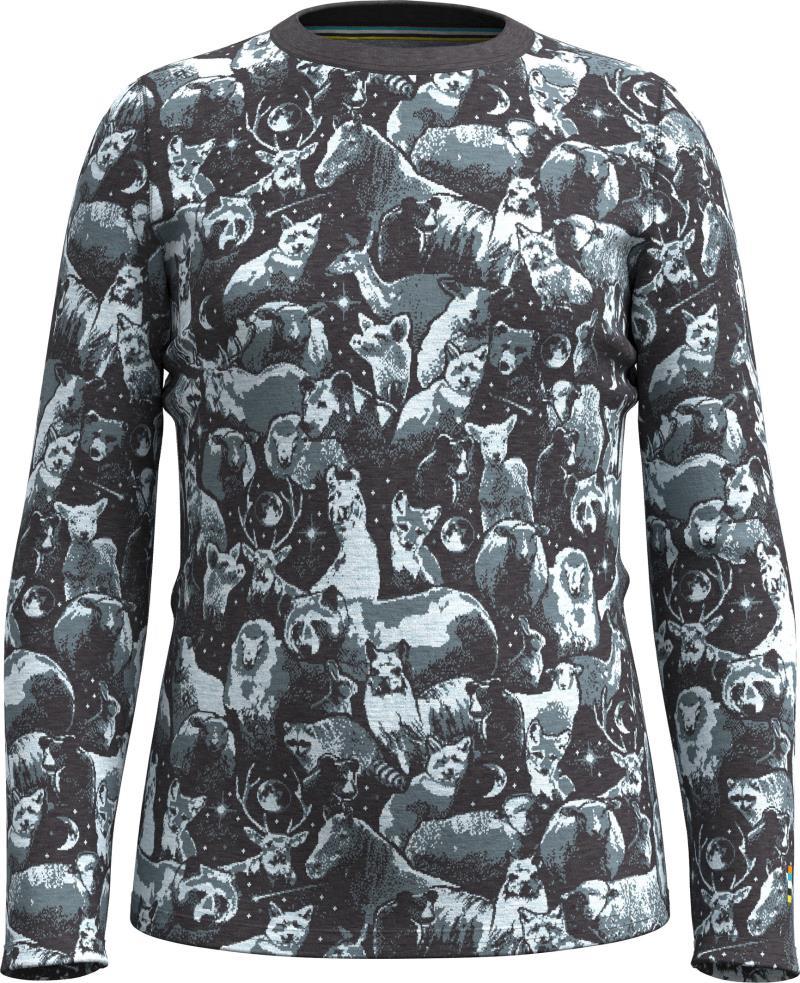 Classic Thermal Merino 250 Base Layer Crew - Kids - winter sky animals 1