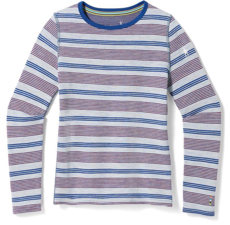 Classic Thermal Merino 250 Base Layer Crew - Kids - winter sky multi stripe 1