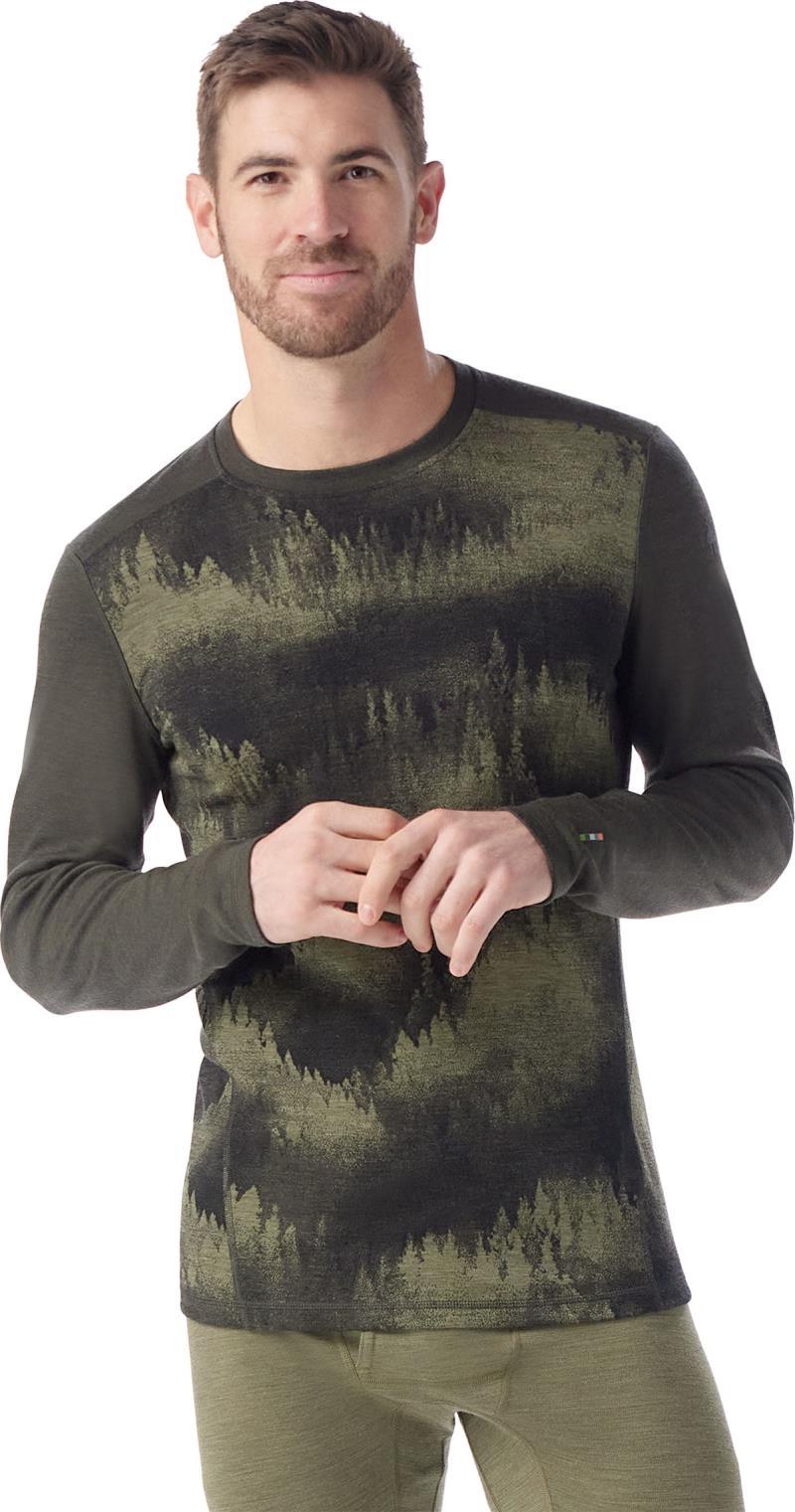 Classic Thermal Merino 250 Base Layer Crew - Mens - North Woods Foggy Pines 2
