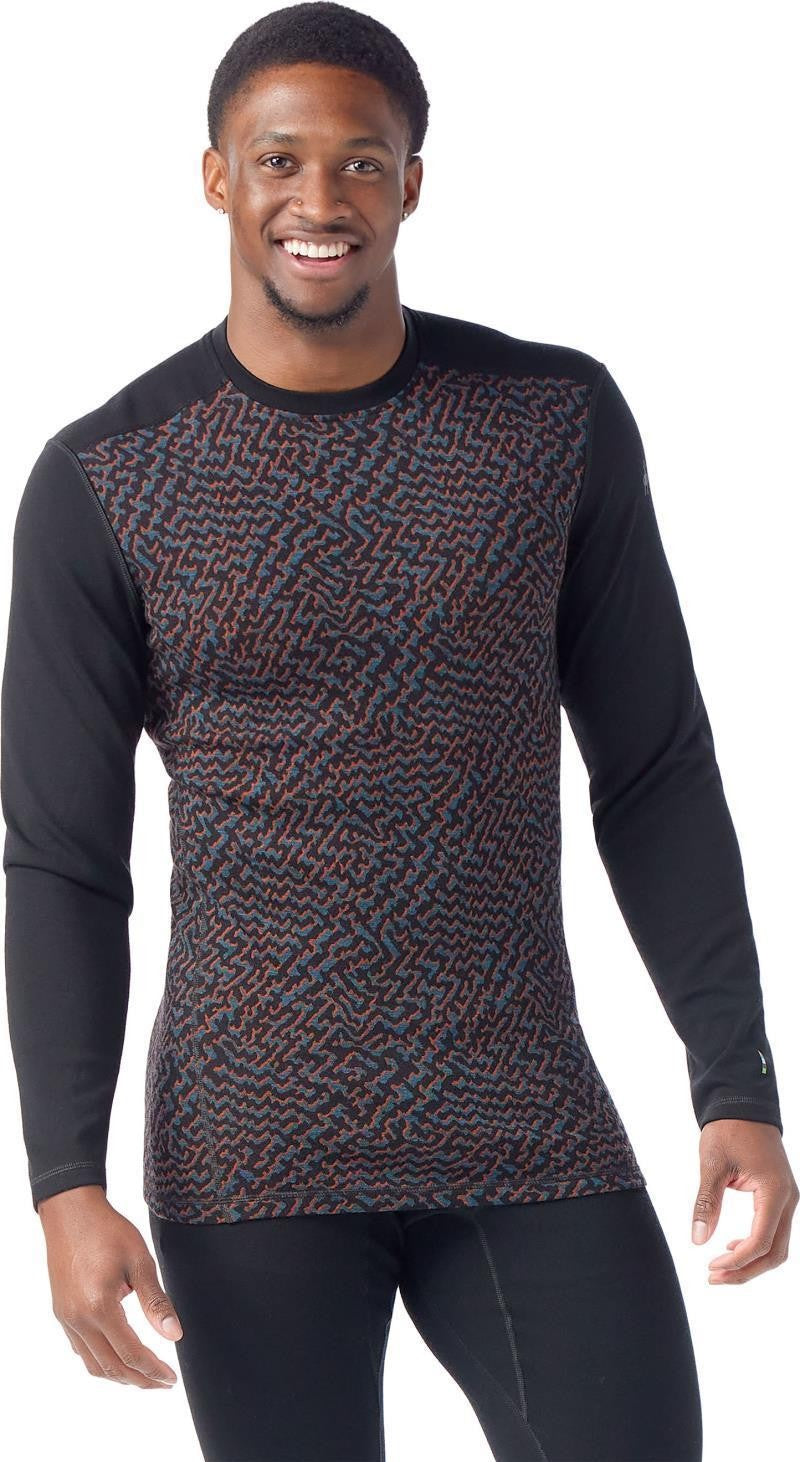 Classic Thermal Merino 250 Base Layer Crew - Mens - black retro line 1