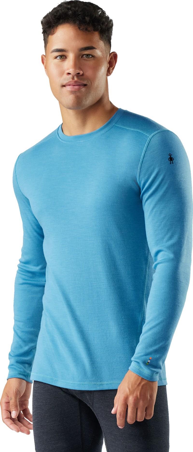 Classic Thermal Merino 250 Base Layer Crew - Mens - mineral blue heather 1