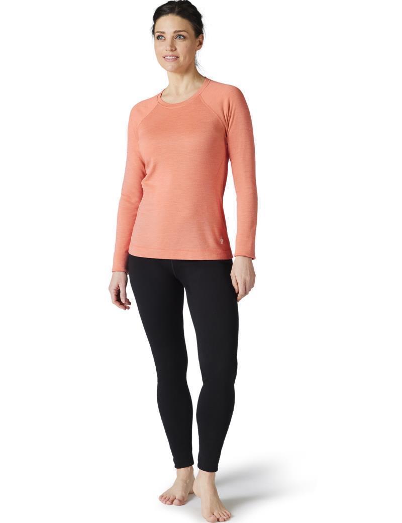 Classic Thermal Merino 250 Base Layer Crew - Womens - Sunset Coral Heather 2