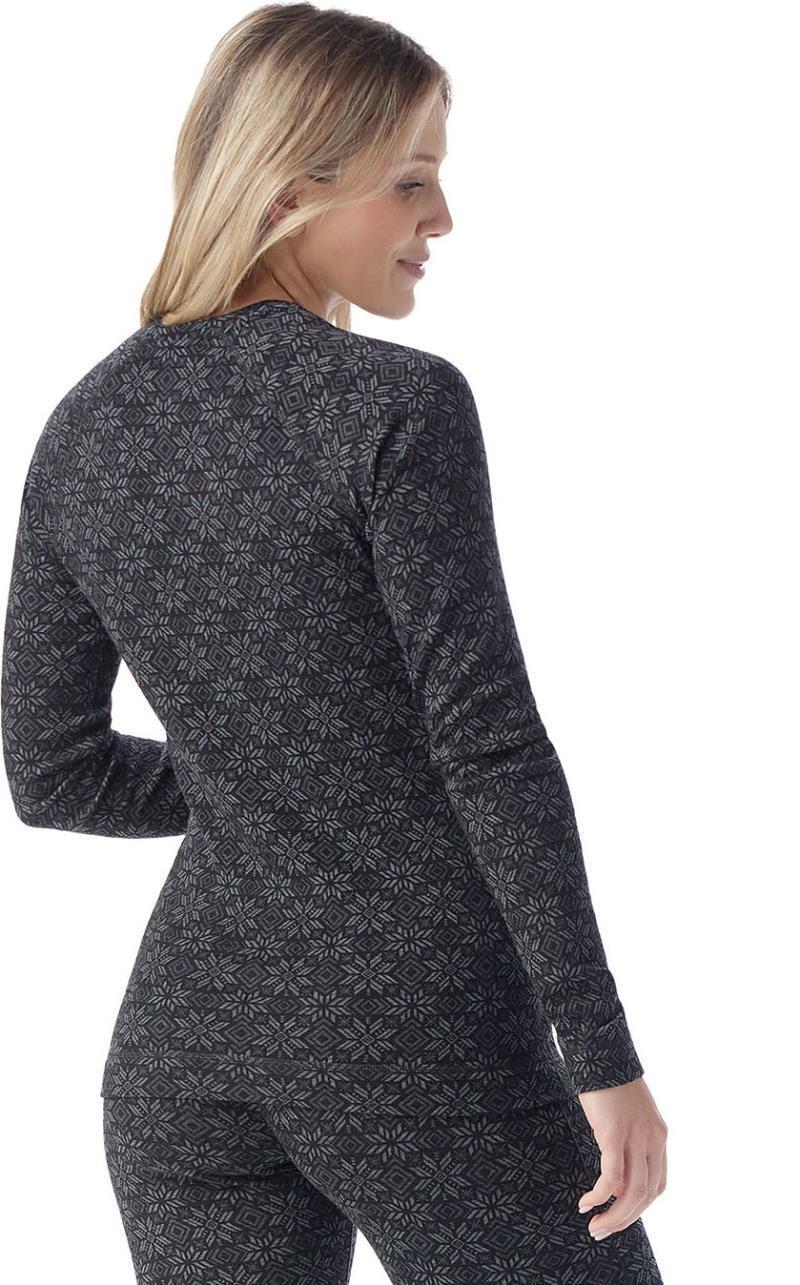Classic Thermal Merino 250 Base Layer Crew - Womens - black digi snow 1