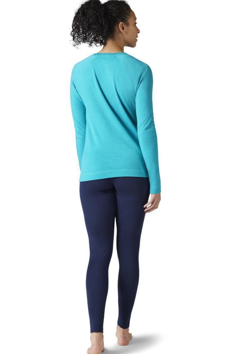 Classic Thermal Merino 250 Base Layer Crew - Womens - capri blue heather 1