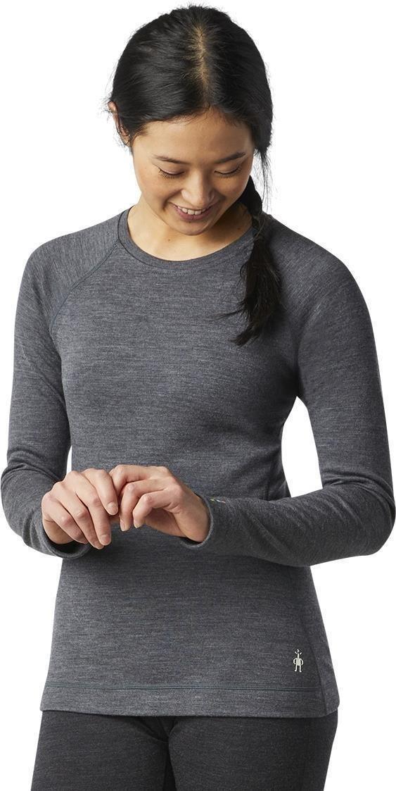 Classic Thermal Merino 250 Base Layer Crew - Womens - medium gray heather 1