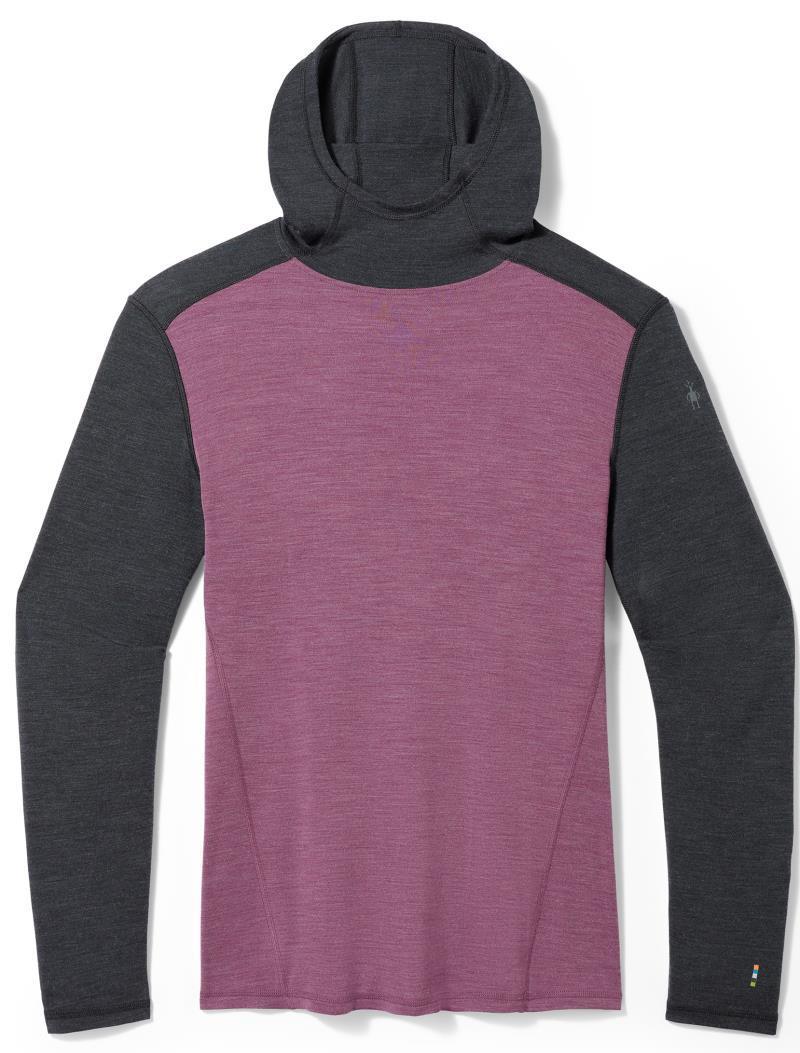 Classic Thermal Merino 250 Base Layer Hoodie - Mens - Charcoal / Argyle Purple 1