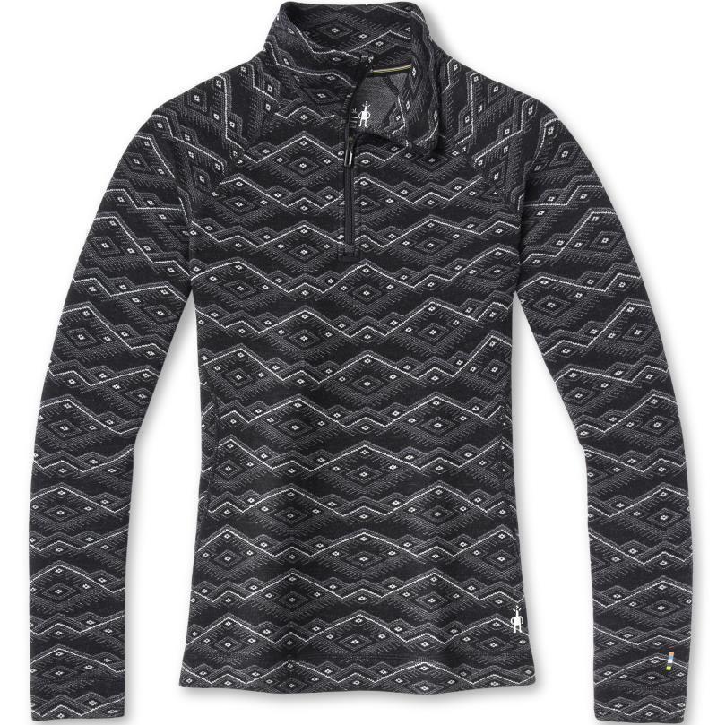 Classic Thermal Merino (250) Base Layer Pattern 1/4 Zip - Womens - black mountain fairisle 1