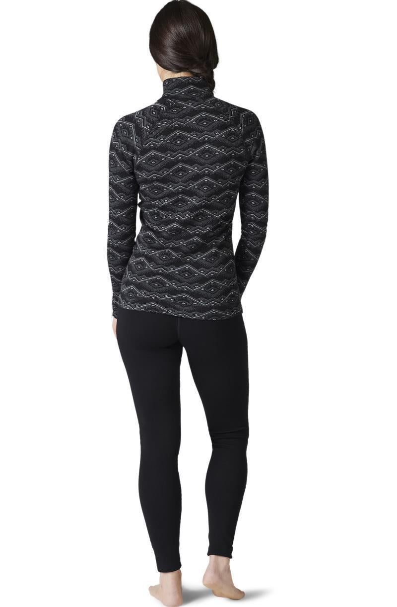 Classic Thermal Merino (250) Base Layer Pattern 1/4 Zip - Womens - black mountain fairisle 1