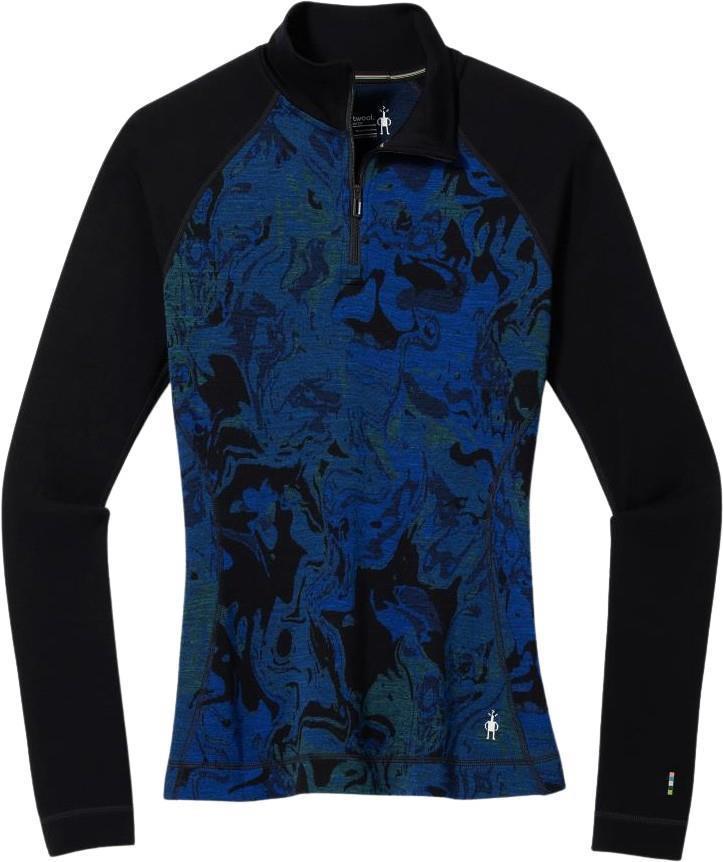 Classic Thermal Merino (250) Base Layer Pattern 1/4 Zip - Womens - blueberry hill marble 1