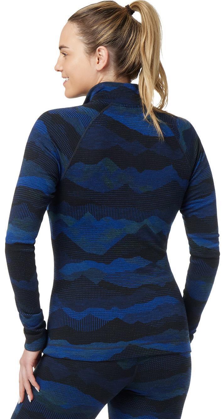 Classic Thermal Merino (250) Base Layer Pattern 1/4 Zip - Womens - blueberry hill mountain scape 1