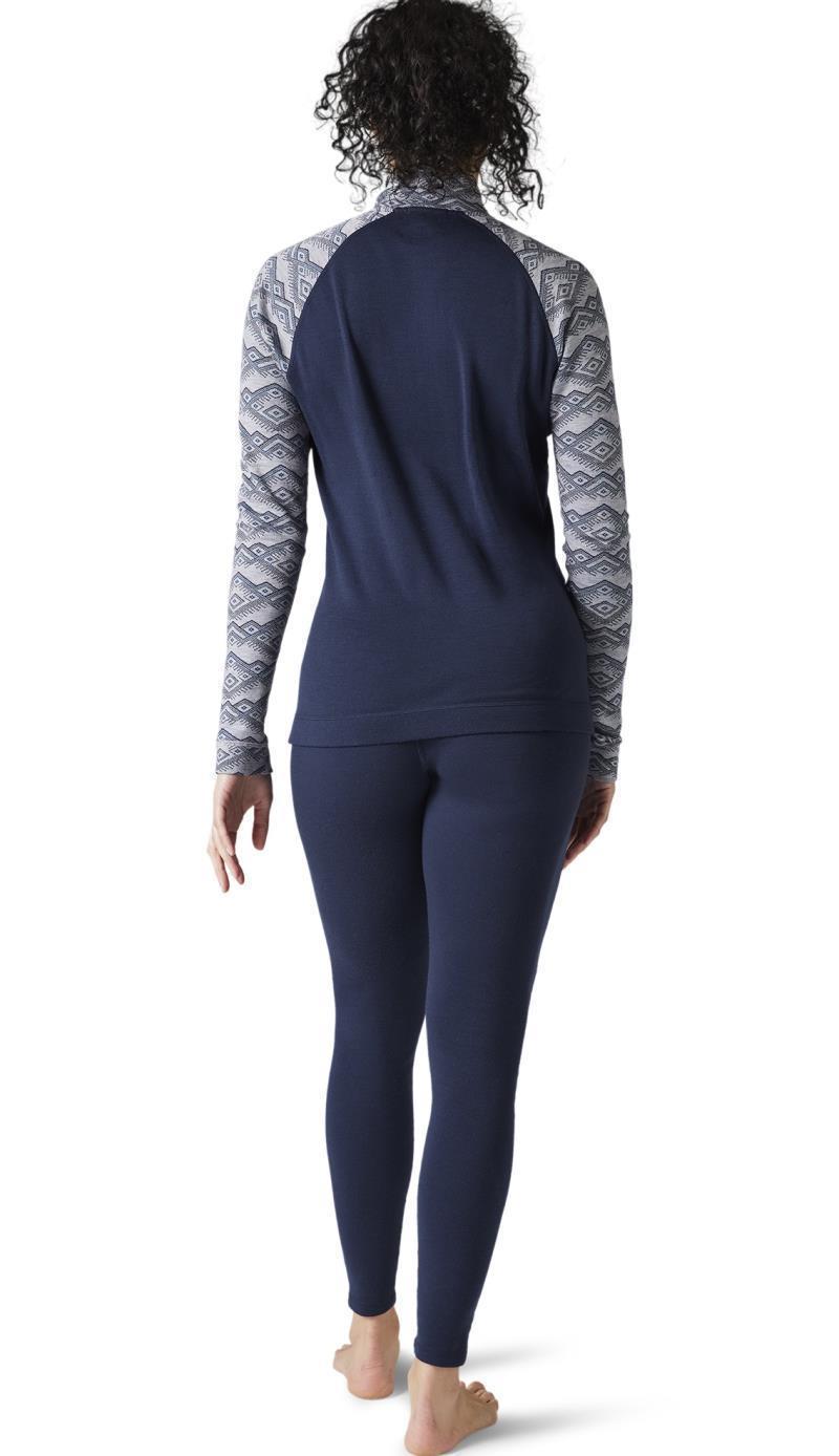 Classic Thermal Merino (250) Base Layer Pattern 1/4 Zip - Womens - purple eclipse mountain fairisle 1