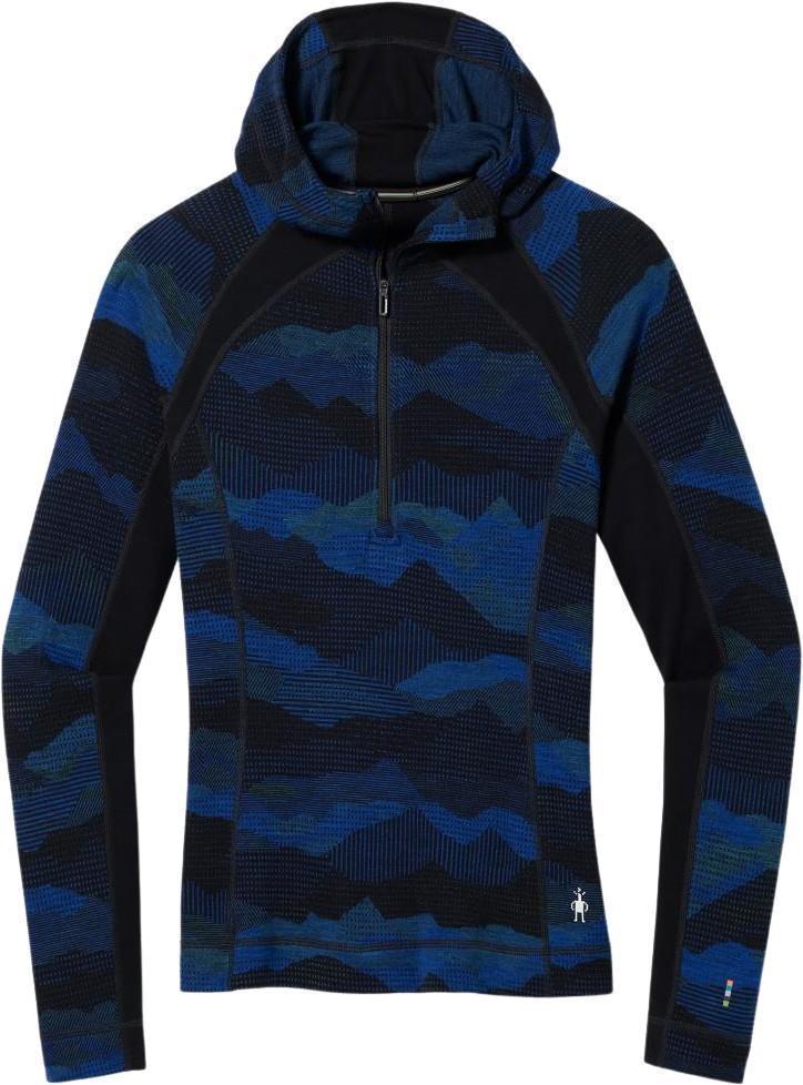 Classic Thermal Merino Base Layer 1/2 Zip Hoodie - Womens - Blueberry Hill Mountain Scape 1