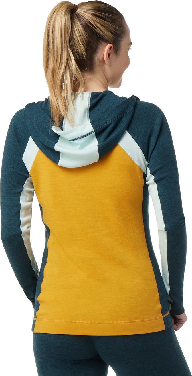 Classic Thermal Merino Base Layer 1/2 Zip Hoodie - Womens - Honey Gold Heather 3