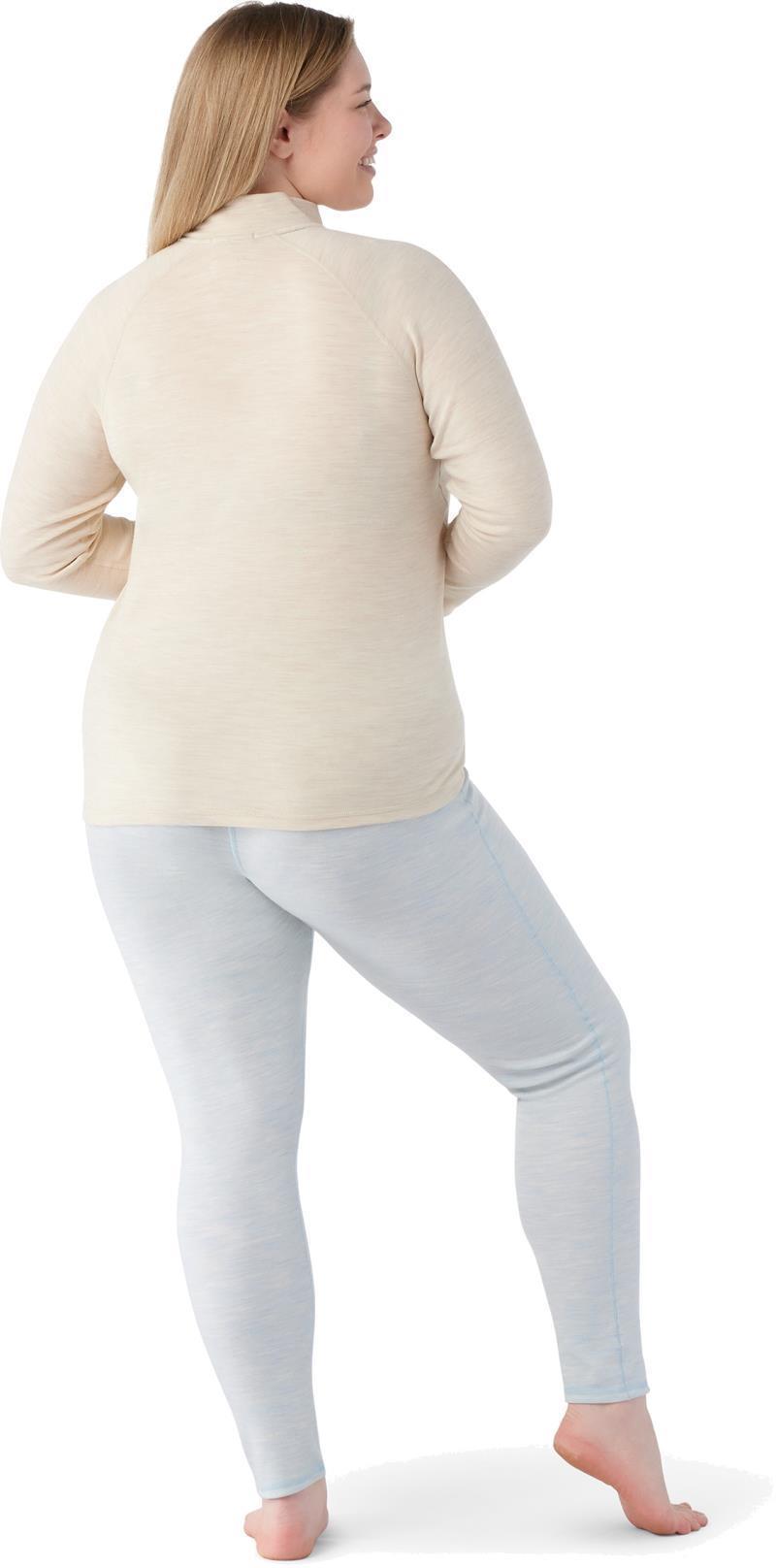 Classic Thermal Merino Base Layer 1/4 Zip Plus - Womens - Almond Heather 3