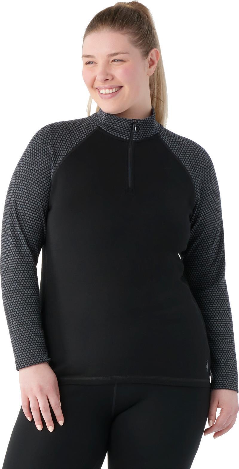 Classic Thermal Merino Base Layer 1/4 Zip Plus - Womens - Black 2