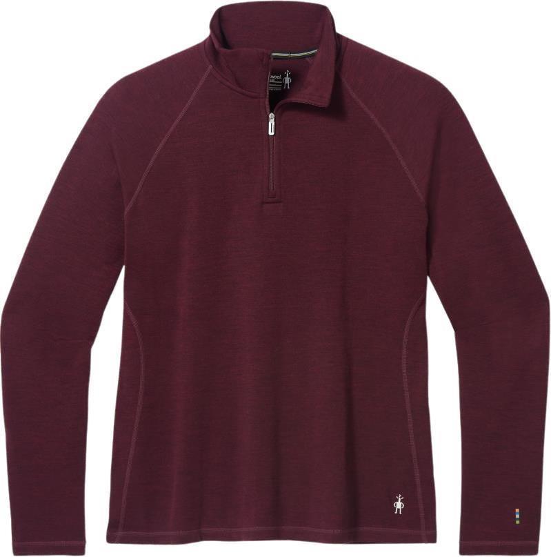 Classic Thermal Merino Base Layer 1/4 Zip Plus - Womens - Black Cherry Heather 1