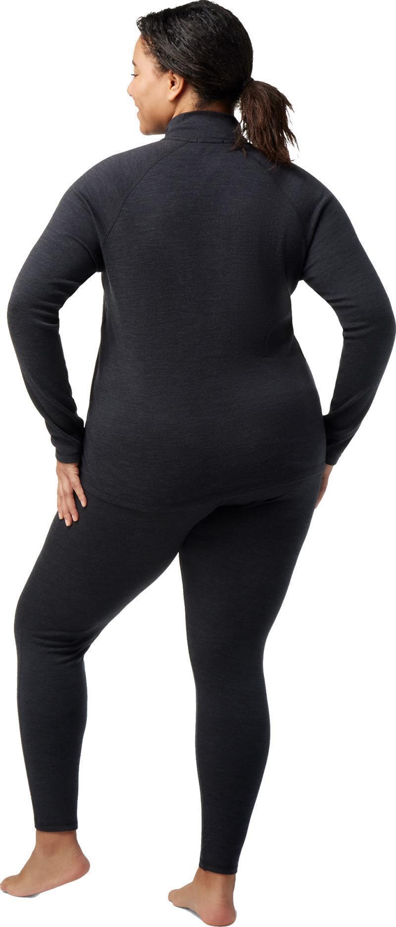 Classic Thermal Merino Base Layer 1/4 Zip Plus - Womens - Charcoal Heather 3