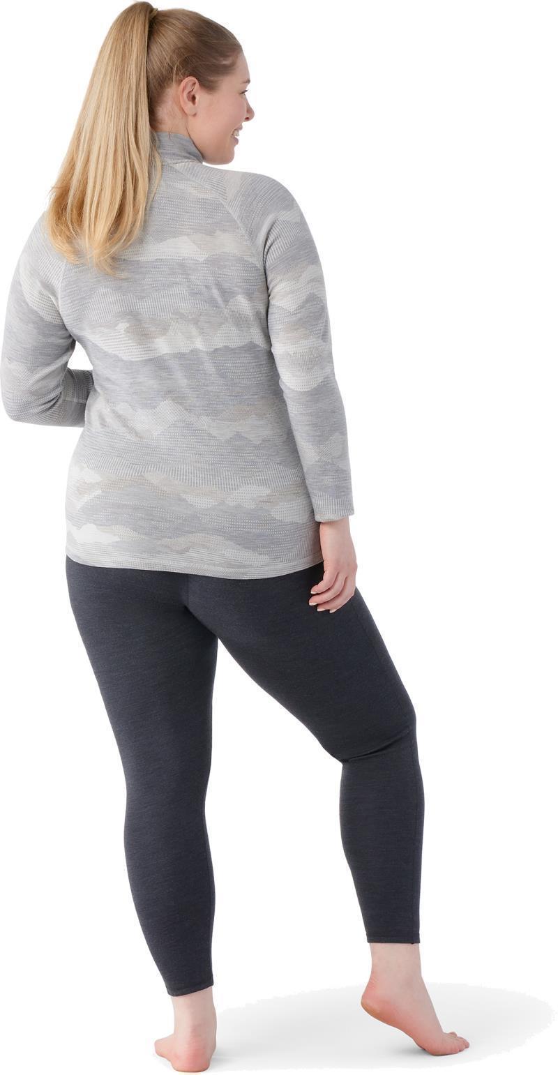 Classic Thermal Merino Base Layer 1/4 Zip Plus - Womens - Light Gray Mountain Scape 3