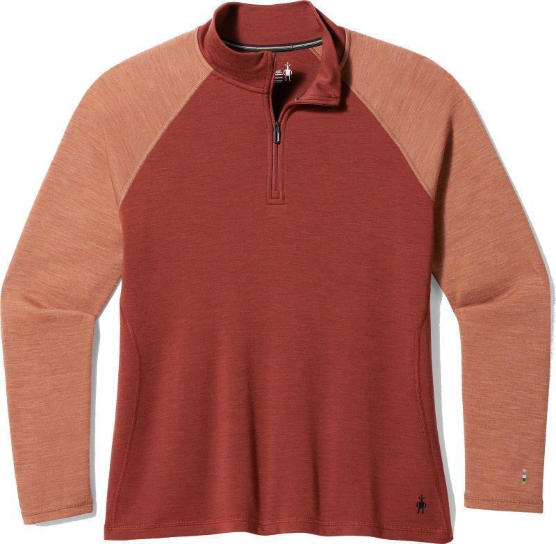 Classic Thermal Merino Base Layer 1/4 Zip Plus - Womens - Pecan Brown Heather 1