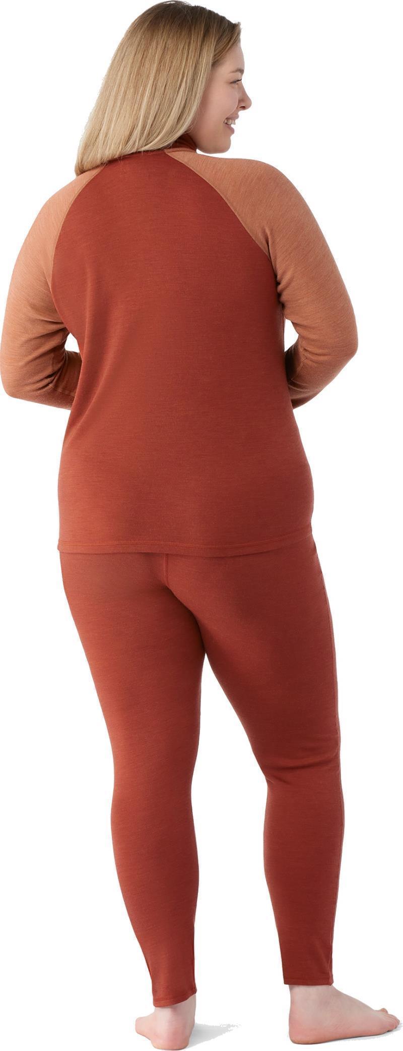 Classic Thermal Merino Base Layer 1/4 Zip Plus - Womens - Pecan Brown Heather 3