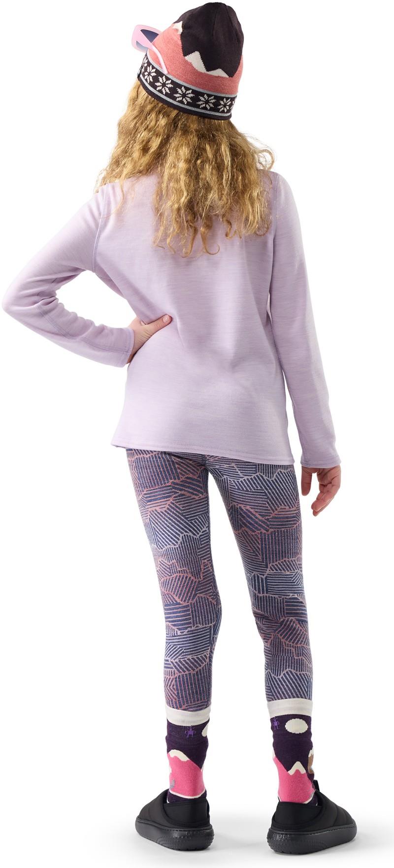 Classic Thermal Merino Base Layer 1/4 Zip - Kids - lavender sky heather 1