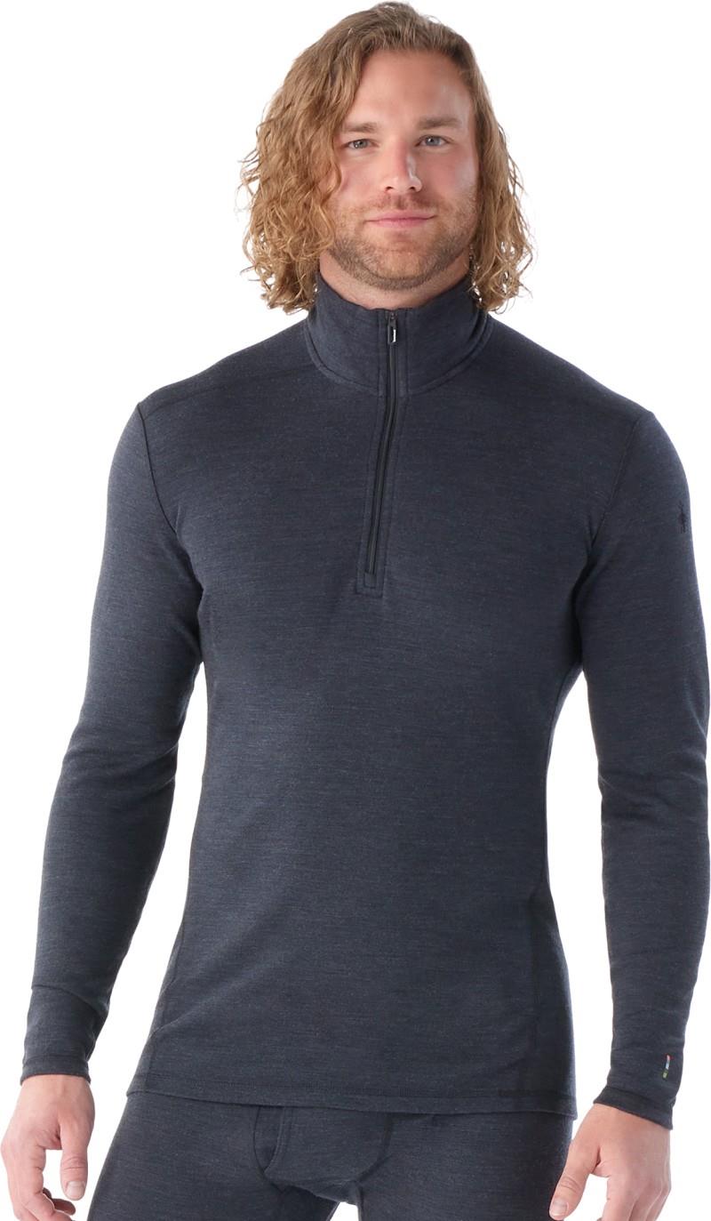 Classic Thermal Merino Base Layer 1/4 Zip - Mens - charcoal heather 1