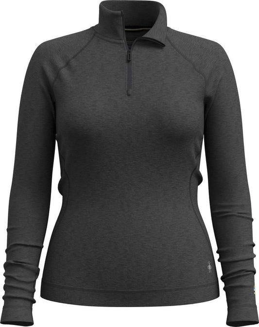 Classic Thermal Merino Base Layer 1/4 Zip - Womens - charcoal heather 1