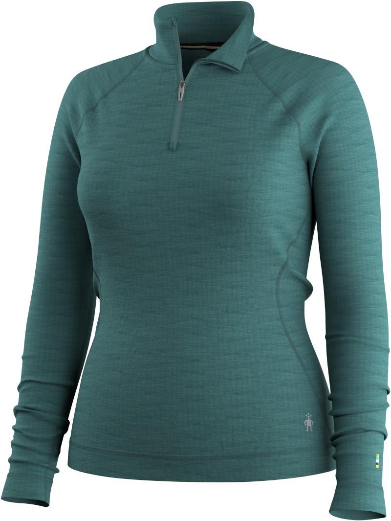 Classic Thermal Merino Base Layer 1/4 Zip - Womens - dark teal heather 1