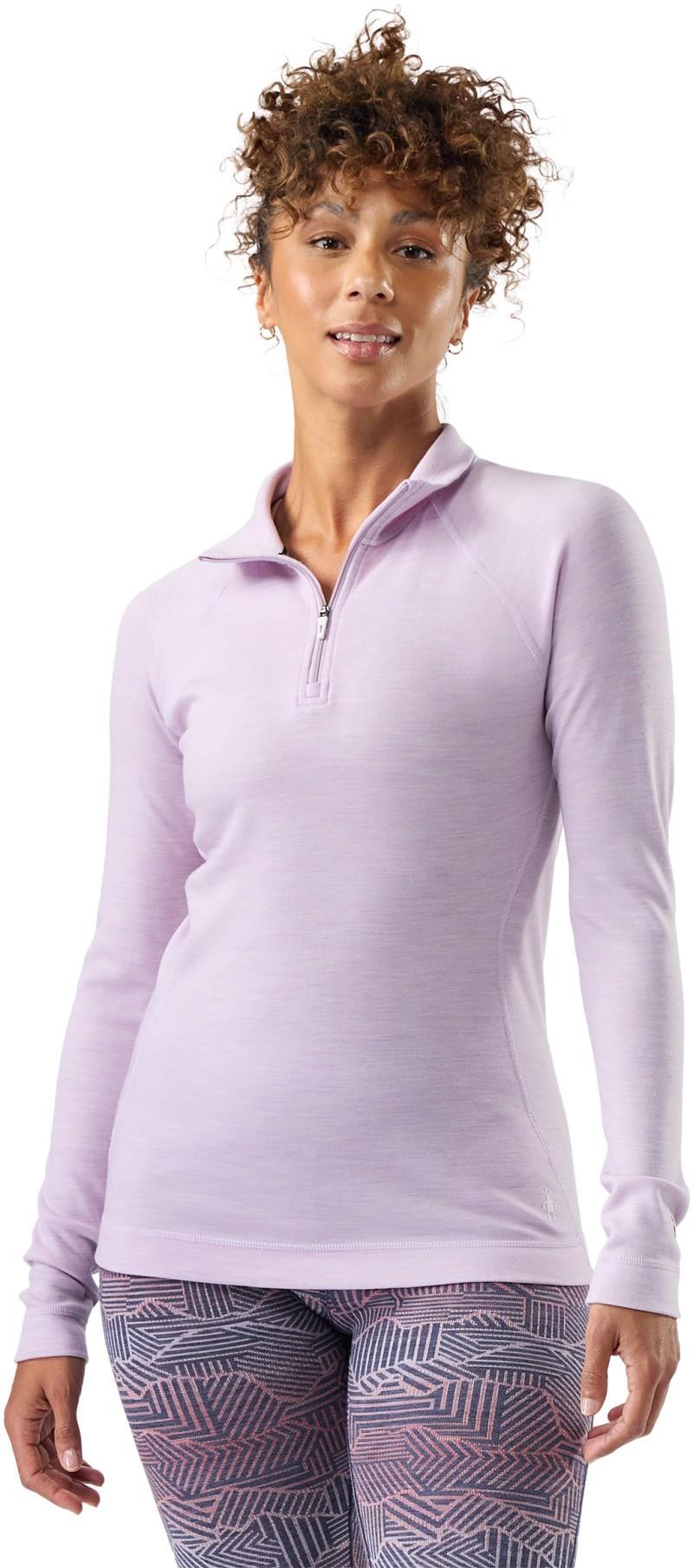 Classic Thermal Merino Base Layer 1/4 Zip - Womens - lavender sky heather 1