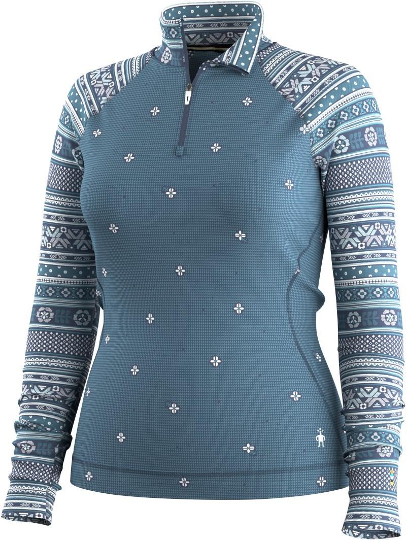 Classic Thermal Merino Base Layer 1/4 Zip - Womens - nightfall fair isle fun 1