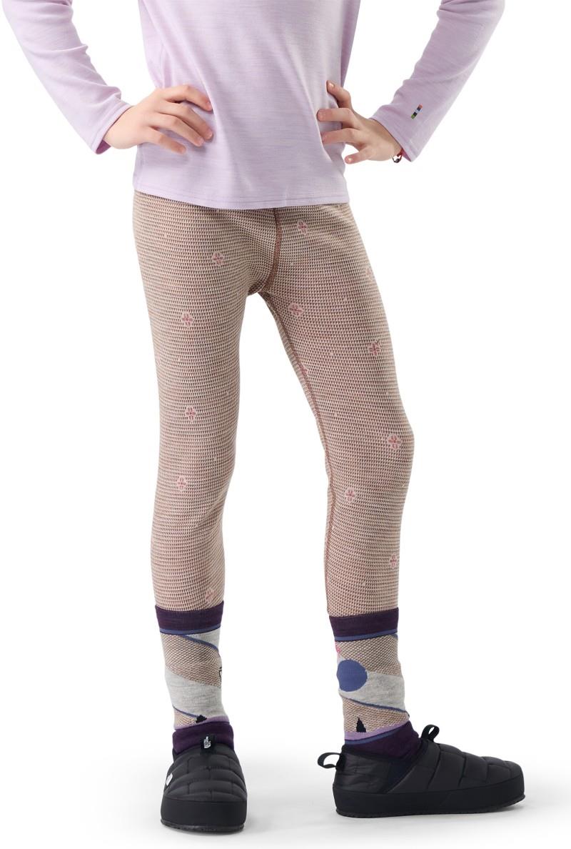 Classic Thermal Merino Base Layer Bottoms - Kids - almond mini meadow 1