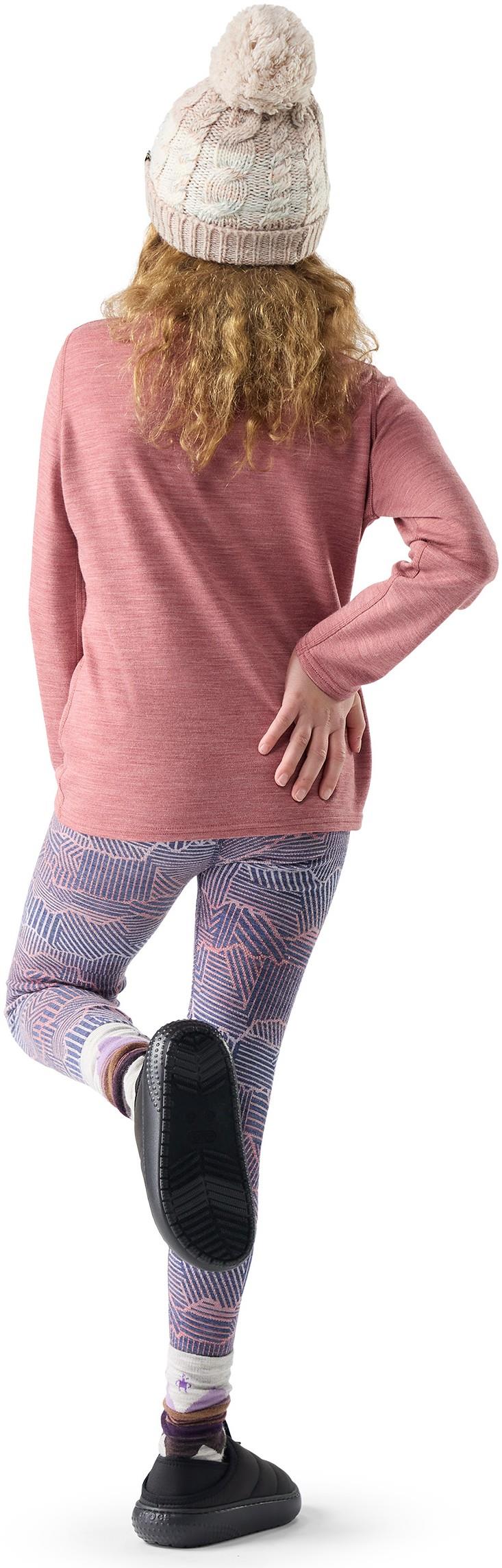 Classic Thermal Merino Base Layer Bottoms - Kids - indigo linear peaks 1