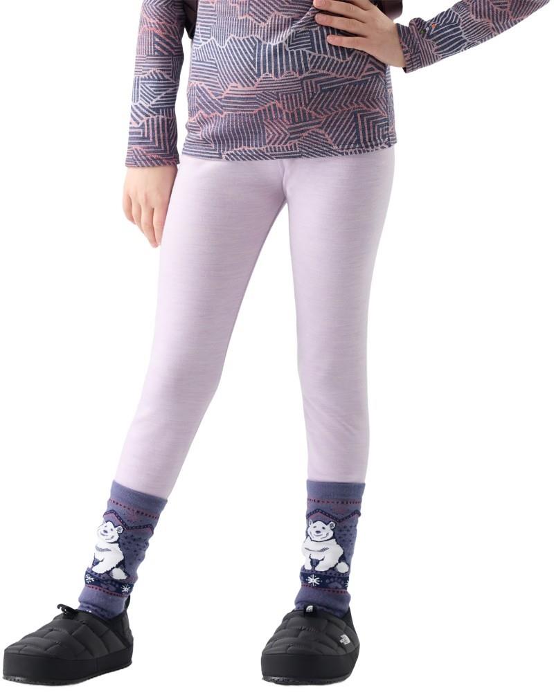 Classic Thermal Merino Base Layer Bottoms - Kids - lavender sky heather 1