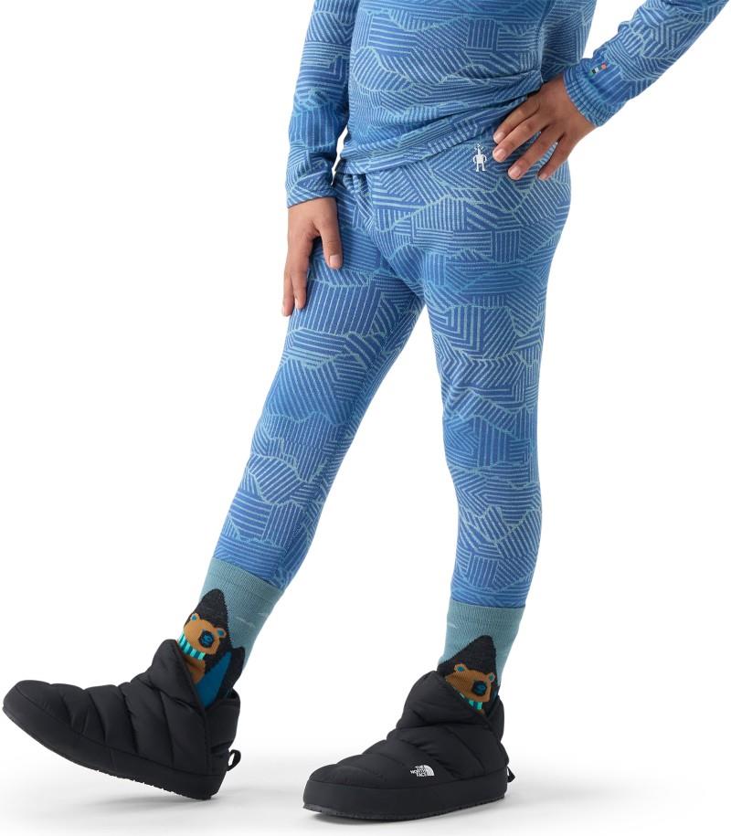 Classic Thermal Merino Base Layer Bottoms - Kids - nightfall linear peaks 1