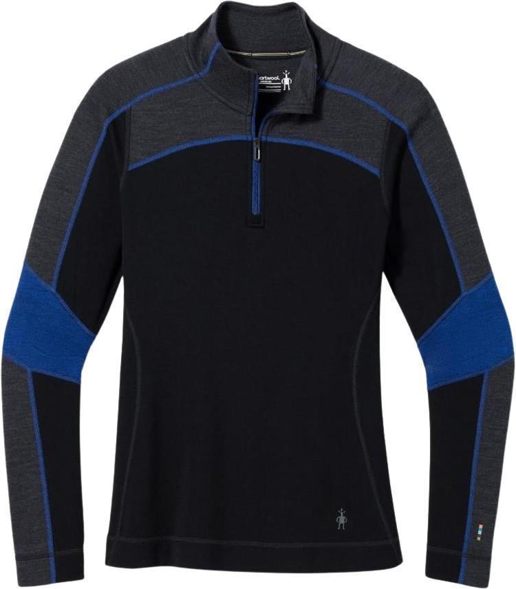 Classic Thermal Merino Base Layer Colorblock 1/4 Zip - Womens - Black 1
