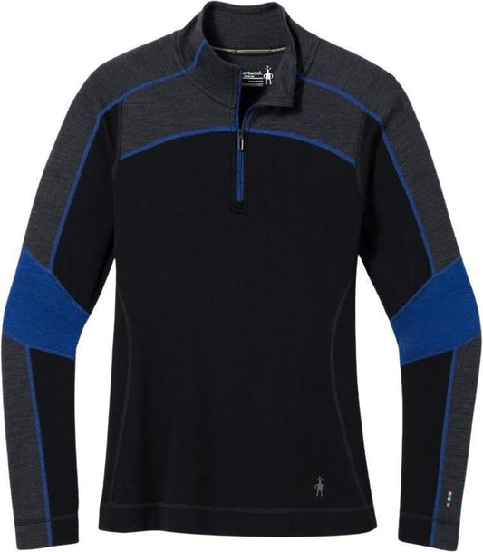Classic Thermal Merino Base Layer Colorblock 1/4 Zip - Womens - Black 1
