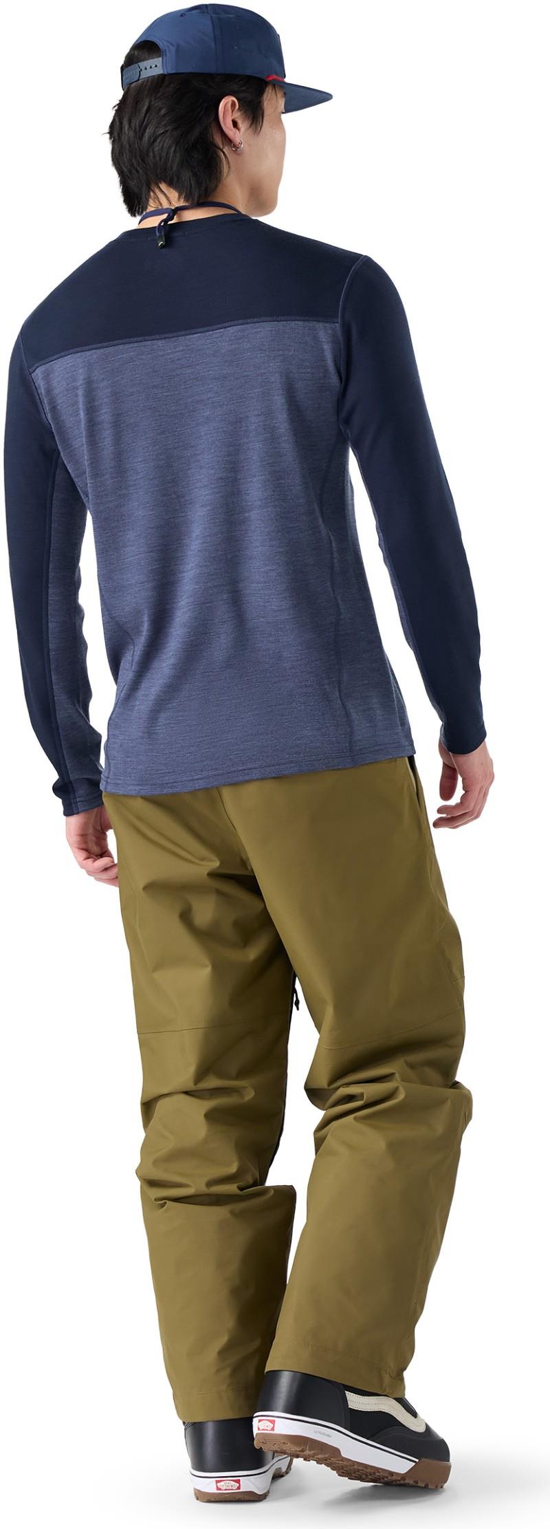 Classic Thermal Merino Base Layer Colorblock Crew - Mens - deep navy / nightfall blue 1