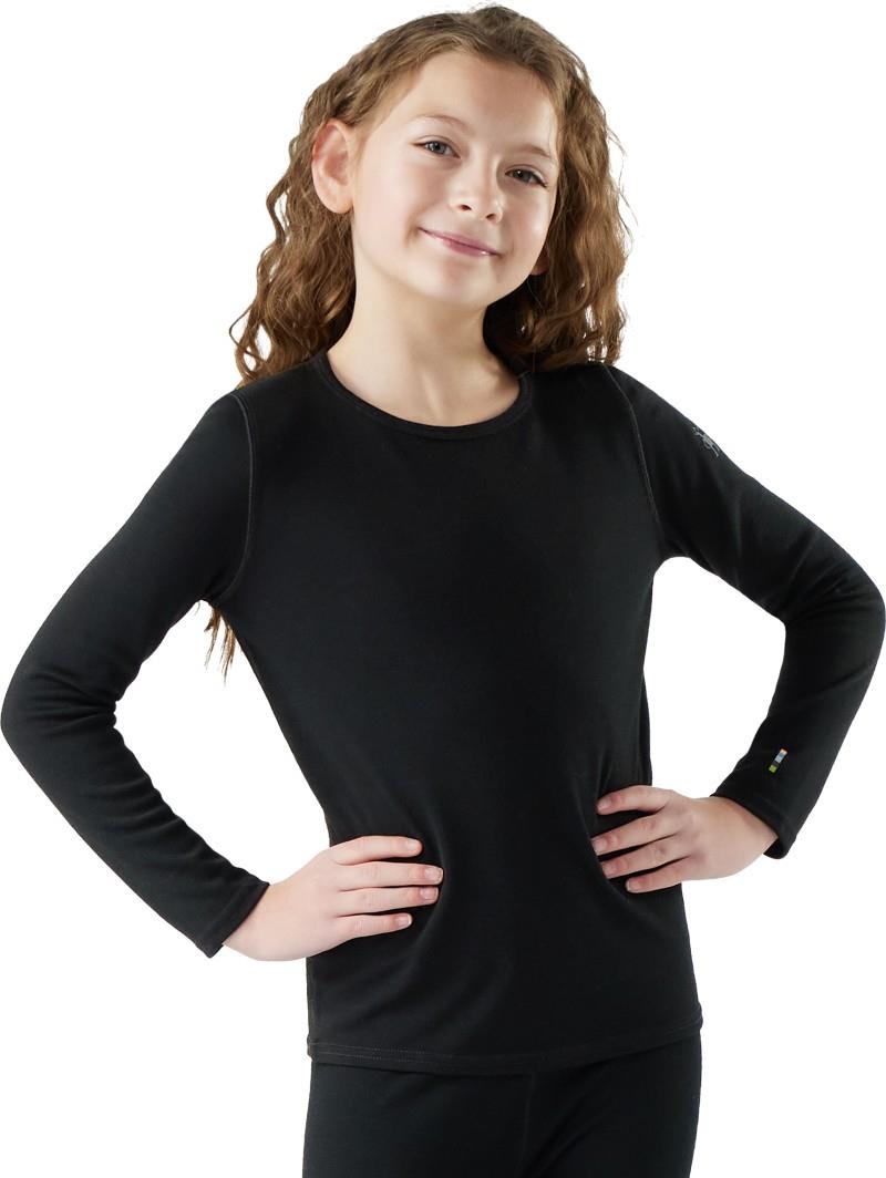 Classic Thermal Merino Base Layer Crew - Kids - black 1