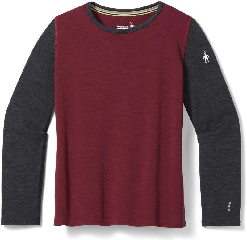 Classic Thermal Merino Base Layer Crew - Kids - cherry lacquer 1