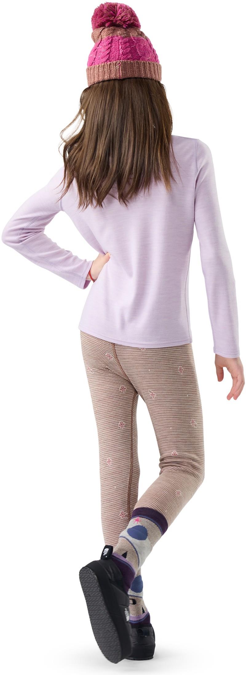 Classic Thermal Merino Base Layer Crew - Kids - lavender sky heather 1