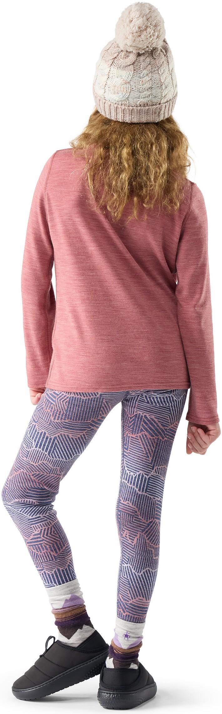 Classic Thermal Merino Base Layer Crew - Kids - rosewood heather 1